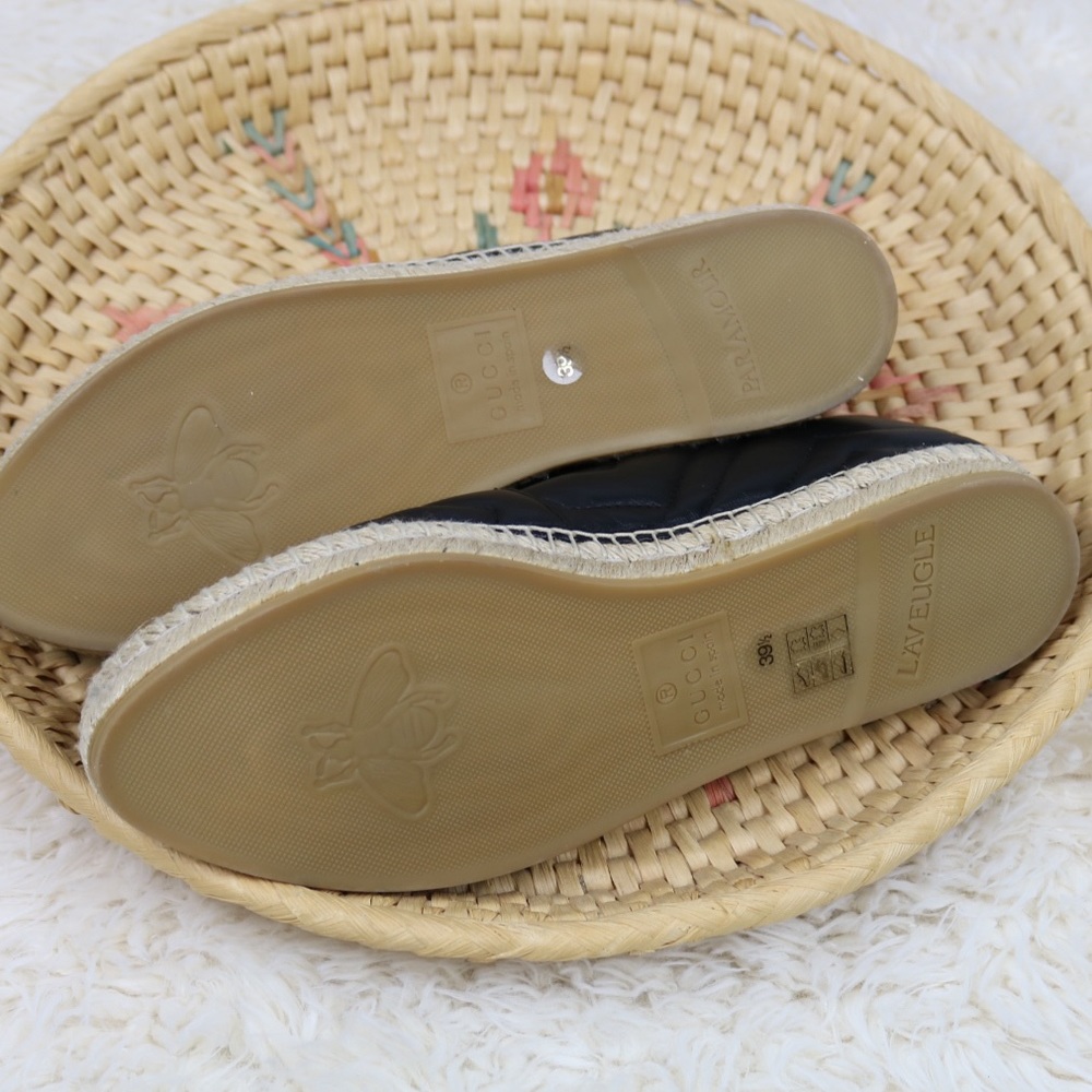 Authentic Gucci Black Quilted Espadrilles - Picture 7 of 11